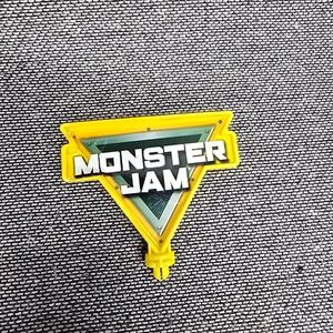 Monster Jam Logo Sign Replacement Part Yellow Green Playset Accessory